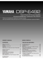 Yamaha DSPE-492 - Owners Manual